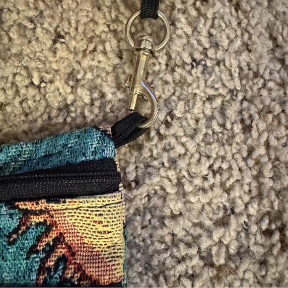 Handcrafted Tapestry Ocean Fish Two Zipper Purse - Picture 4 of 11